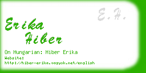 erika hiber business card